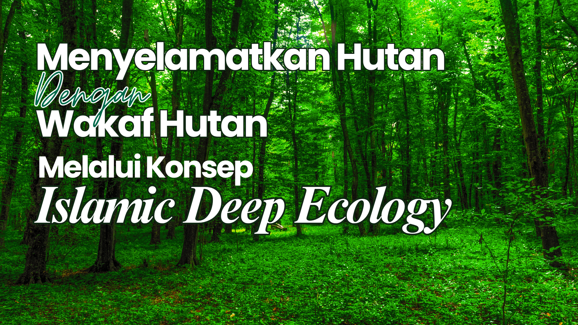 Menyelamatkan Hutan Dengan Wakaf Hutan Melalui Konsep Islamic Deep Ecology